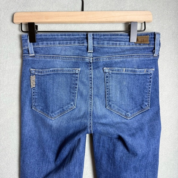 Paige Women’s Distressed Denim Low Rise Skinny Jeans size 25 - Picture 5 of 12